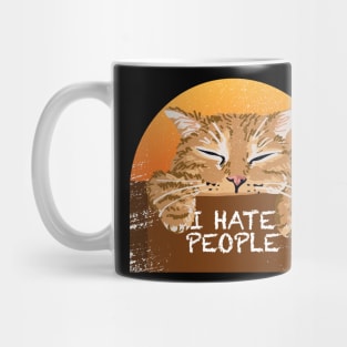 Cat says I Hate People Mug